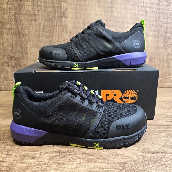 Womens Timberland PRO Composite Safety Toe Radius Ct Sneaker Black Size 9.5 NWB - Picture 1 of 11